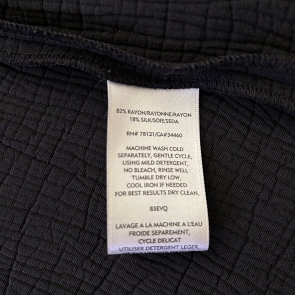 Eileen Fisher Silk Blend Textured Jacket Stand Collar Magnetic Closure Medium - Picture 7 of 9